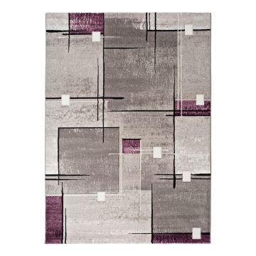 Covor Universal Detroit, 80 x 150 cm, gri - violet