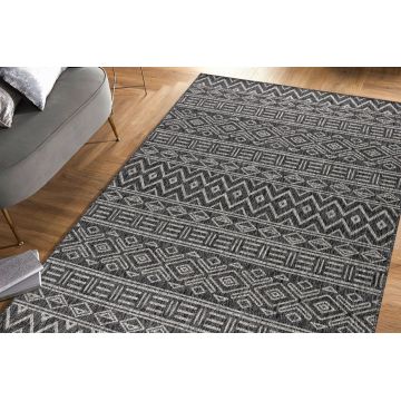 Covor, 01148B, 80x150 cm, Polipropilena, Gri/Antracit Covor, 01148B, 80x150 cm, Polipropilena, Gri/Antracit