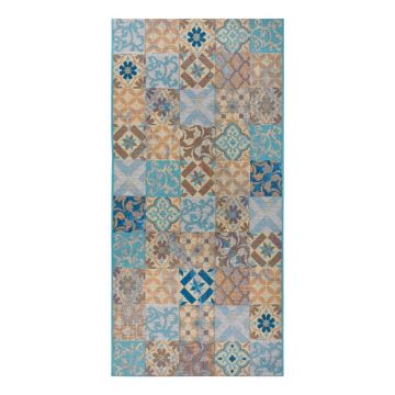 Covor albastru de tip traversă 75x150 cm Cappuccino Mosaik – Hanse Home ieftin