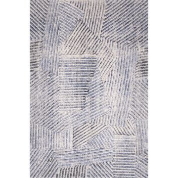 Covor albastru deschis din lână 133x180 cm Strokes – Agnella la reducere