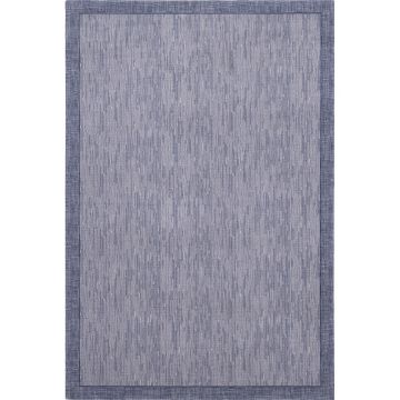 Covor albastru închis din lână 133x180 cm Linea – Agnella la reducere