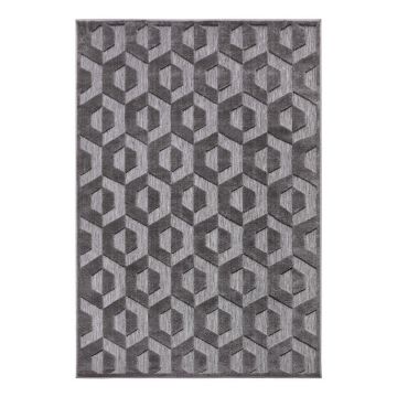 Covor gri antracit 200x285 cm Iconic Hexa – Hanse Home Covor gri antracit 200x285 cm Iconic Hexa – Hanse Home
