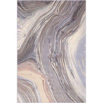 Covor gri din lână 133x180 cm Agate – Agnella la reducere