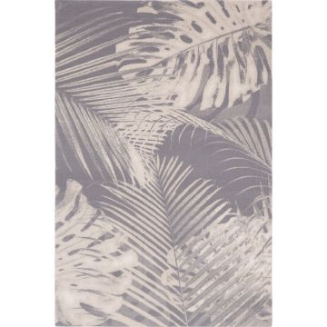 Covor gri din lână 133x180 cm Monstera – Agnella la reducere