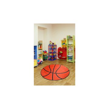 Covor Aruba 1115, Rotund, 200x200 cm, Rosu, Negru