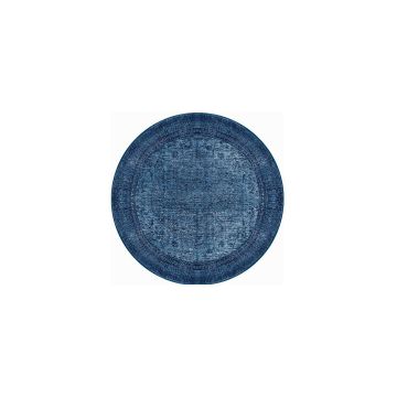 Covor Aruba 1182, Rotund, 150x150 cm, Albastru, Negru