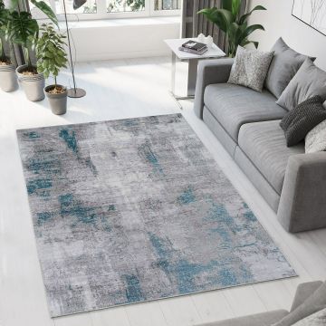 Covor Aruba 1385, 180x280 cm, Gri, Albastru ieftin