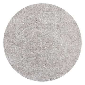 Covor gri deschis rotund 133x133 cm – Flair Rugs