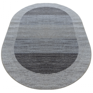 Covor modern Matrix 1720-15033, polipropilena, oval, gri, 160 x 230 cm