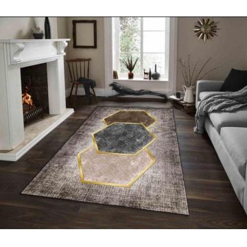 Covor pentru living, model hexagon
