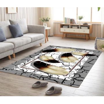 Covor pentru living, model pene