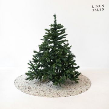 Covor rotund bej sub pomul de Crăciun ø 125 cm - Linen Tales