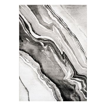 Covor Webtappeti Manhattan Empire, 160 x 230 cm, gri-negru