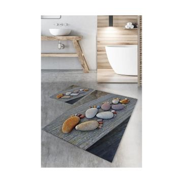 Covorașe de baie gri 2 buc. 60x100 cm – Mila Home