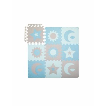 Covoras de joaca puzzle Momi Nebe 93 x 93 cm Blue