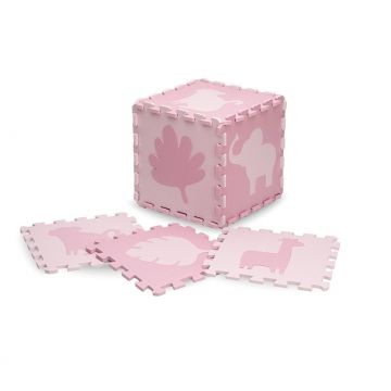 Covoras de joaca Puzzle Momi Zawi 150x150 cm Pink