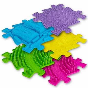 Covoras ortopedic senzorial puzzle set 3D extins A Muffik