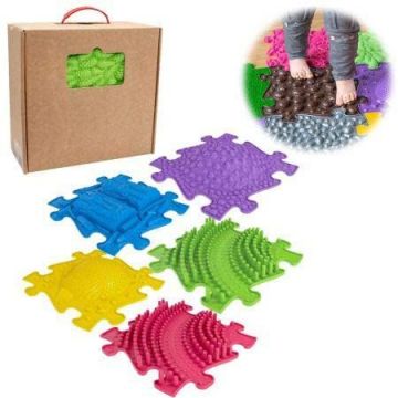 Covoras ortopedic senzorial puzzle set mediu A Muffik