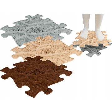 Covoras ortopedic senzorial puzzle set Roots