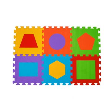Puzzle Figuri geometrice - covoras din spuma Baby Ono 6 buc