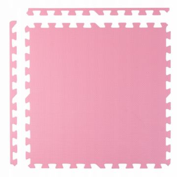 Salteluta de joaca 120 x 120 cm Ricokids 7492 Alb Roz