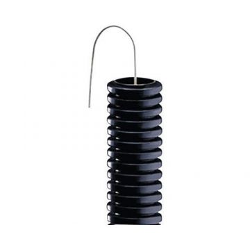 Tub flexibil pvc, copex, negru, cu fir de tragere, diametru 25, rola 50m, pentru instalatii electrice, DX15125R Gewiss