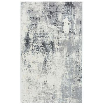 100x200 cm Covor Modern Premium, 70% Polyester și 30% Polipropilenă , Design Modern, Gri, Densitate 2500 gr/m2