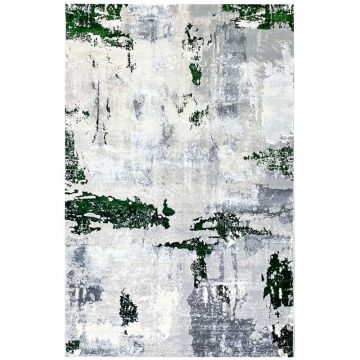 100x200 cm Covor Modern Premium, 70% Polyester și 30% Polipropilenă , Design Modern, Verde Smarald, Densitate 2500 gr/m2 ieftin