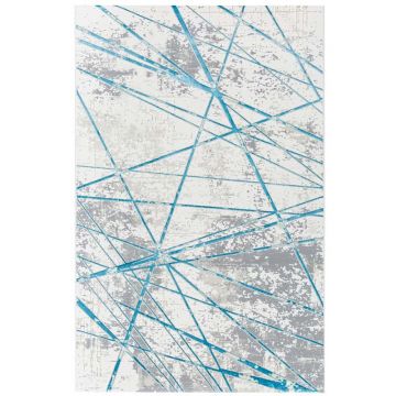 200x300 cm Covor premium, 70% Polyester și 30% Polipropilenă, Design Modern, Turcoaz, Densitate 2300 gr/m2