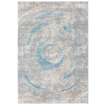 60x100 cm Covor premium, 70% Polyester și 30% Polipropilenă, Design Modern, Turcoaz, Densitate 2300 gr/m2
