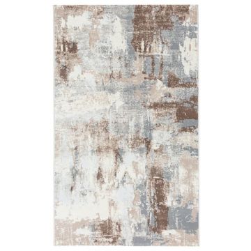 60x130 cm Covor premium Marble, 70% Polyester și 30% Polipropilenă, Design Modern, Gri/Bej/Maro, Densitate 2500 gr/m2 ieftin