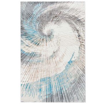 80x150 cm Covor premium, 70% Polyester și 30% Polipropilenă, Design Modern, Turcoaz, Densitate 2300 gr/m2
