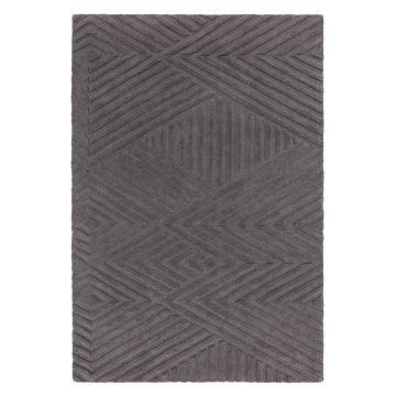 Covor gri antracit din lână 160x230 cm Hague – Asiatic Carpets la reducere