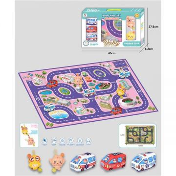 Covoras joaca 3 masinute textile