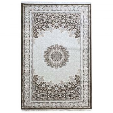 100x200 cm Covor living/dormitor, 70% Polyester și 30% Bumbac, Design Clasic Traditional, Maro, Densitate 2800 gr/m2 ieftin