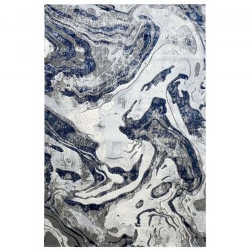 100x200 cm Covor Rock, Design Modern, Gri/Albastru, Densitate 2500 gr/m2, EFG62621028