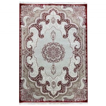 150x230 cm Covor living/dormitor, 70% Polyester și 30% Bumbac, Design Clasic Traditional, Rosu, Densitate 2800 gr/m2 ieftin