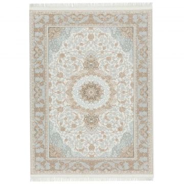 200x300 cm Covor Persan Premium, 70% Polipropilenă și 30% Polyester, Design Traditional, Crem, Densitate 3000 gr/m2