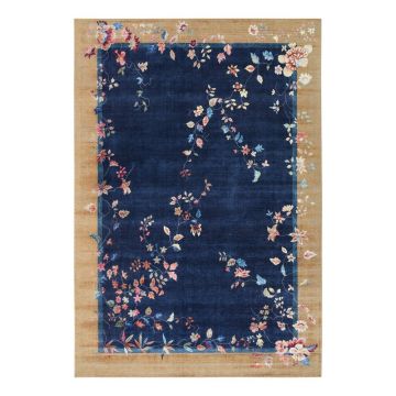 Covor albastru închis-bej 160x230 cm Amira – Hanse Home