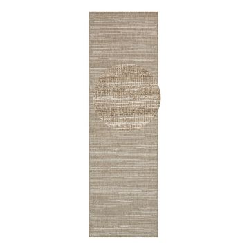 Covor de exterior bej de tip traversă 250x80 cm Gemini - Elle Decoration