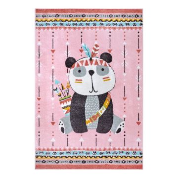 Covor pentru copii roz 160x235 cm Panda – Hanse Home