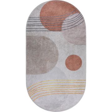 Covor portocaliu-crem lavabil 120x180 cm Oval – Vitaus