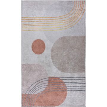 Covor portocaliu-crem lavabil 80x150 cm – Vitaus ieftin