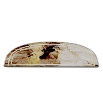 Covorașe pentru scări maro/crem 16 buc. 20x65 cm Golden Marble – Vitaus