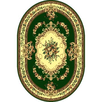 Covor clasic Gold 047/32 O, polipropilena BCF, verde-bej, 50 x 80 cm