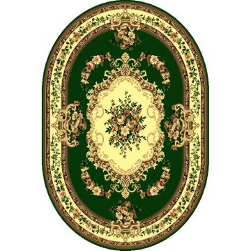 Covor clasic Gold 047/32 O, polipropilena BCF, verde-bej, 50 x 80 cm ieftin