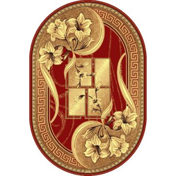 Covor clasic Gold O 365/22, polipropilena BCF, rosu-bej, 50 x 80 cm