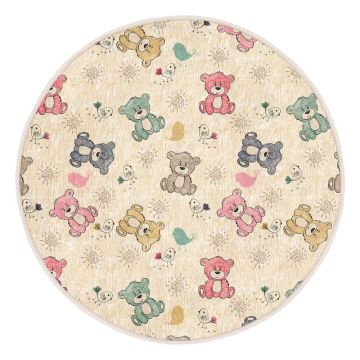 Covor pentru copii galben deschis ø 80 cm Comfort – Mila Home
