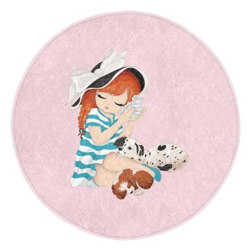 Covor pentru copii roz ø 100 cm Comfort – Mila Home