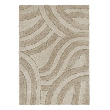 Covor bej handmade din fibre reciclate 80x150 cm Velvet – Flair Rugs